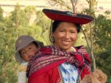 Indian Lady and Child in the Sacred Valley