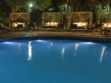 Dwarika's Resort - Swimming pool at night