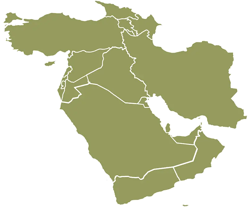Map of Middle East and North Africa
